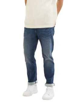 Tom Tailor Josh - Straight Leg Jeans - Used Mid Stone Blue Denim -Tom Tailor 8181e1749ca44cbaa37adb0abe4a492c