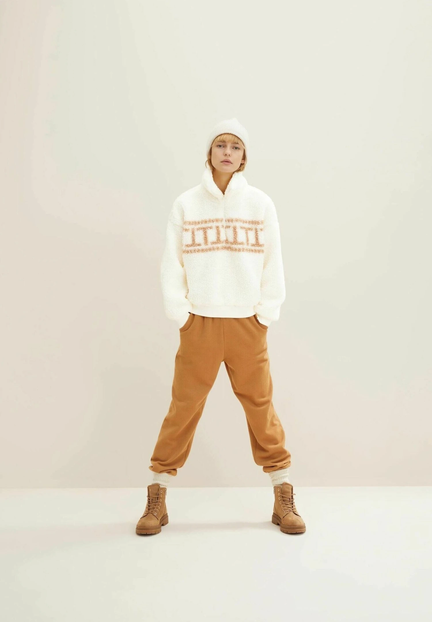 TOM TAILOR Denim Sweater - Gardenia White 2 TOM TAILOR Denim Sweater - Gardenia White - Afbeelding 2