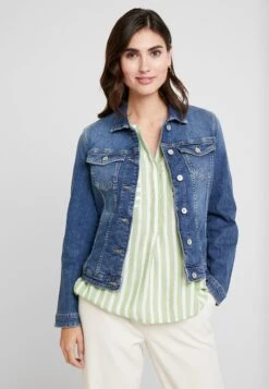 Tom Tailor Authentic Jacket - Spijkerjas - Used Dark Stone Blue Denim