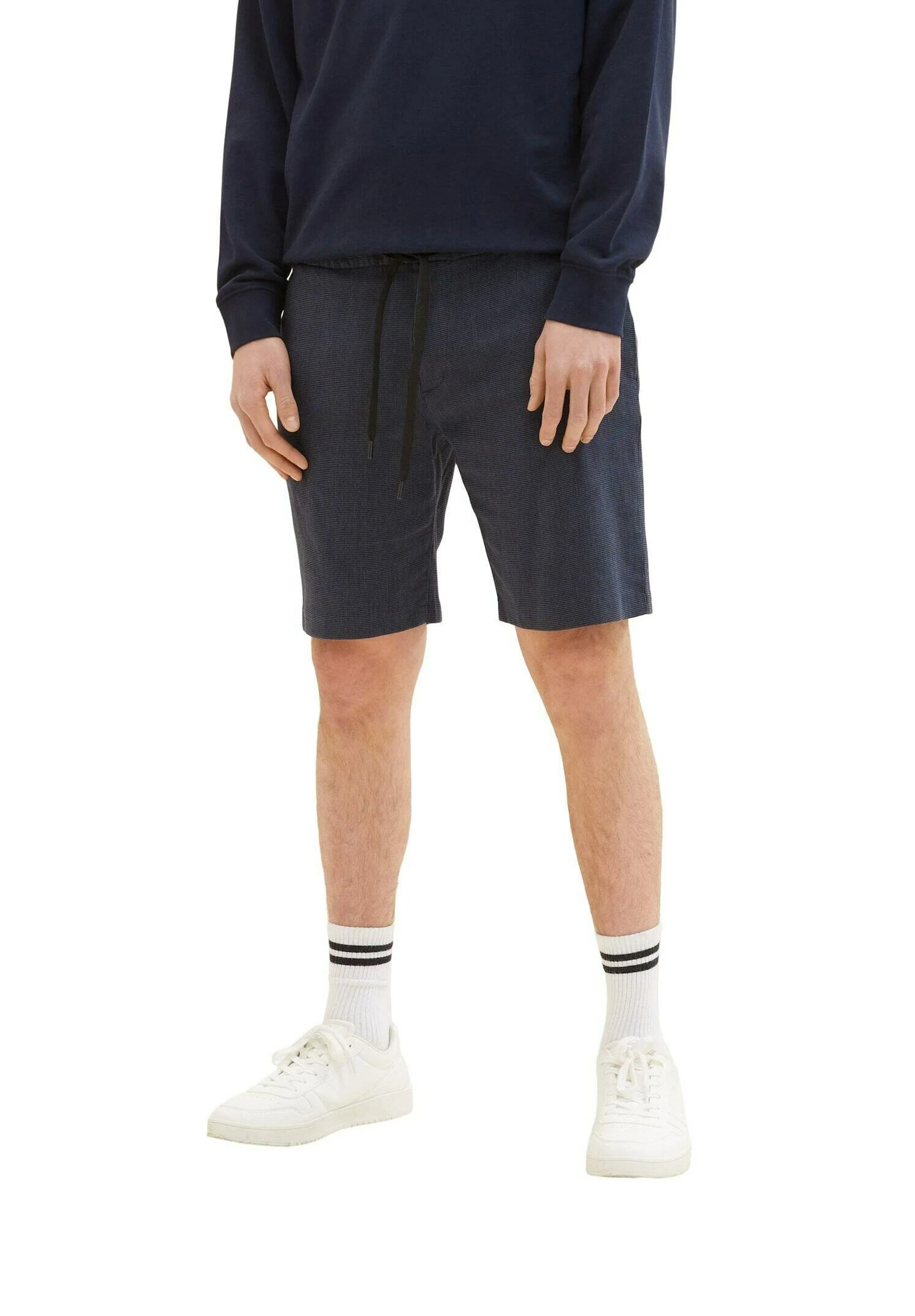 TOM TAILOR Denim Shorts - Navy Blue Structure 8 TOM TAILOR Denim Shorts - Navy Blue Structure - Afbeelding 8