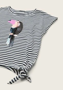 Tom Tailor T-Shirt Print - Whisper White Navy Stripe -Tom Tailor 8396888615ad49ecb5754494446eabc8