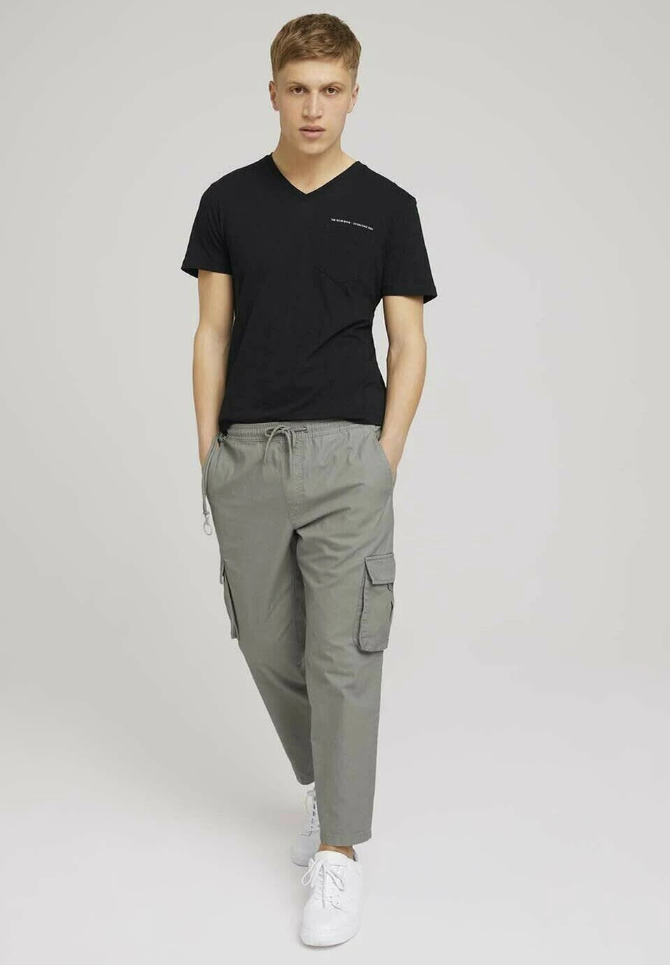 TOM TAILOR Denim Cargobroek - Greyish Shadow Olive 2 TOM TAILOR Denim Cargobroek - Greyish Shadow Olive - Afbeelding 2