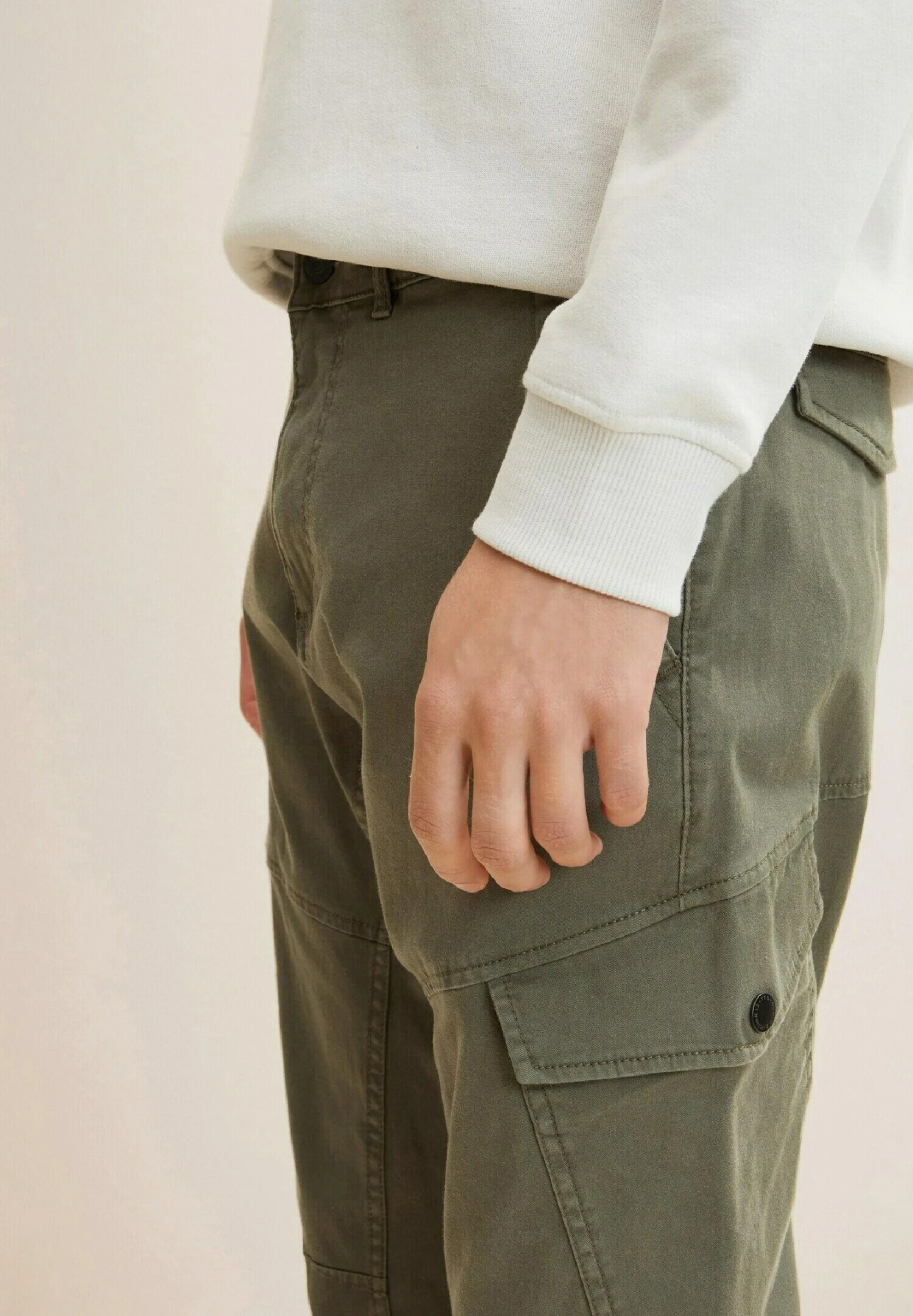 TOM TAILOR Denim Cargobroek - Dusty Olive Green 5 TOM TAILOR Denim Cargobroek - Dusty Olive Green - Afbeelding 5