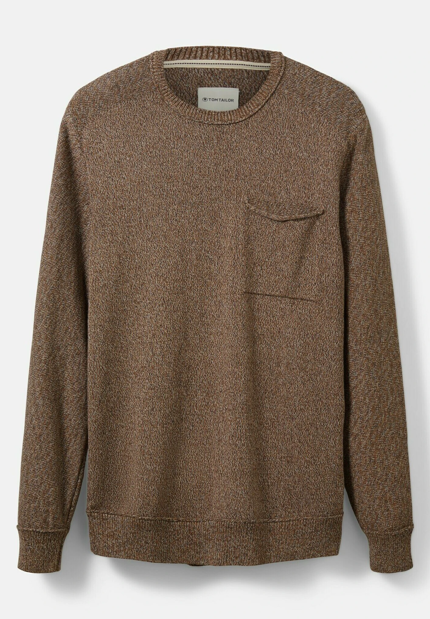 Tom Tailor Trui - Brown Melange Structure 8 Tom Tailor Trui - Brown Melange Structure - Afbeelding 8