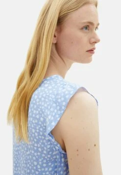 TOM TAILOR Denim Ärmellose- Blouse - Light Blue Flower Print -Tom Tailor 843f26708cf64ae393338b1602324bc3