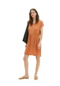 Tom Tailor Mit Kordelzug - Jerseyjurk - Terracotta Brown