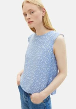 TOM TAILOR Denim Ärmellose- Blouse - Light Blue Flower Print -Tom Tailor 84ad1cae44484868a388288d9459c8d3