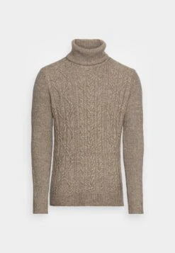Tom Tailor Cosy Cable Turtle Neck - Trui - Soft Beige Melange