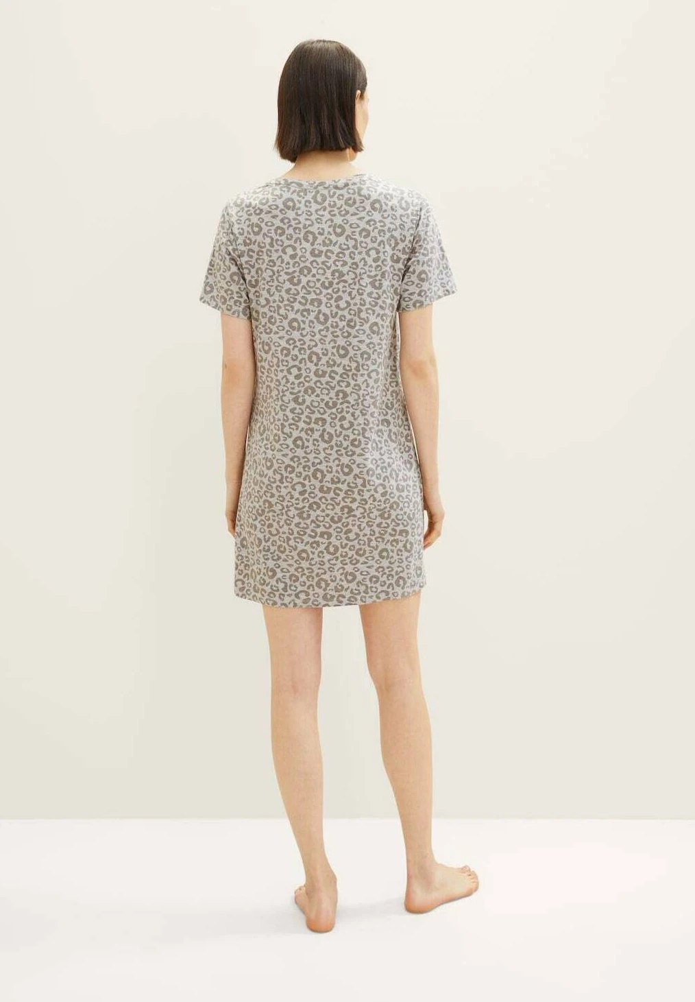 Tom Tailor Wear Mit Leo-Print - Nachtjapon - Grey Medium Allover 2 Tom Tailor Wear Mit Leo-Print - Nachtjapon - Grey Medium Allover - Afbeelding 2