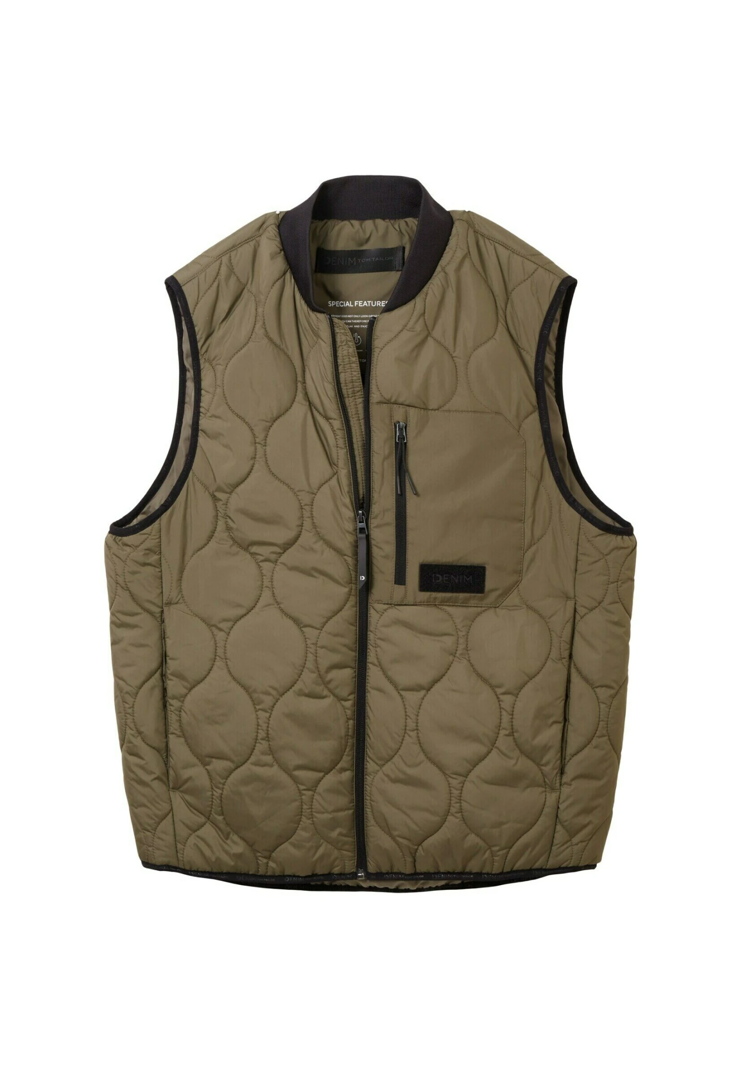 TOM TAILOR Denim Lightweight- Bodywarmer - Dusty Olive Green 5 TOM TAILOR Denim Lightweight- Bodywarmer - Dusty Olive Green - Afbeelding 5