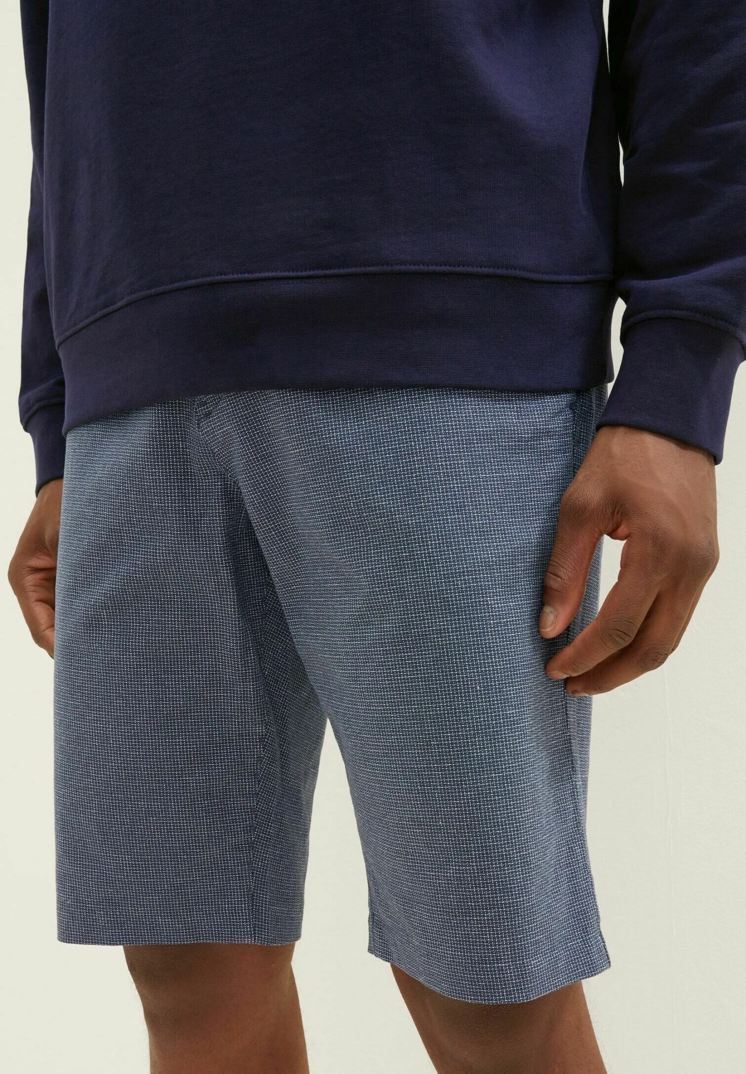 Tom Tailor Bermuda - Shorts - Navy White Yarn Dye Check 4 Tom Tailor Bermuda - Shorts - Navy White Yarn Dye Check - Afbeelding 4