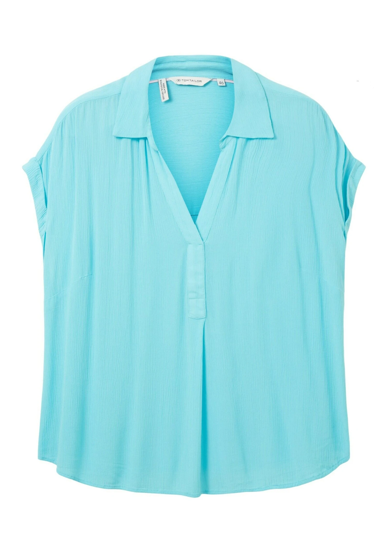 Tom Tailor Plus - In Knitteroptik - Blouse - Teal Radiance 6 Tom Tailor Plus - In Knitteroptik - Blouse - Teal Radiance - Afbeelding 6