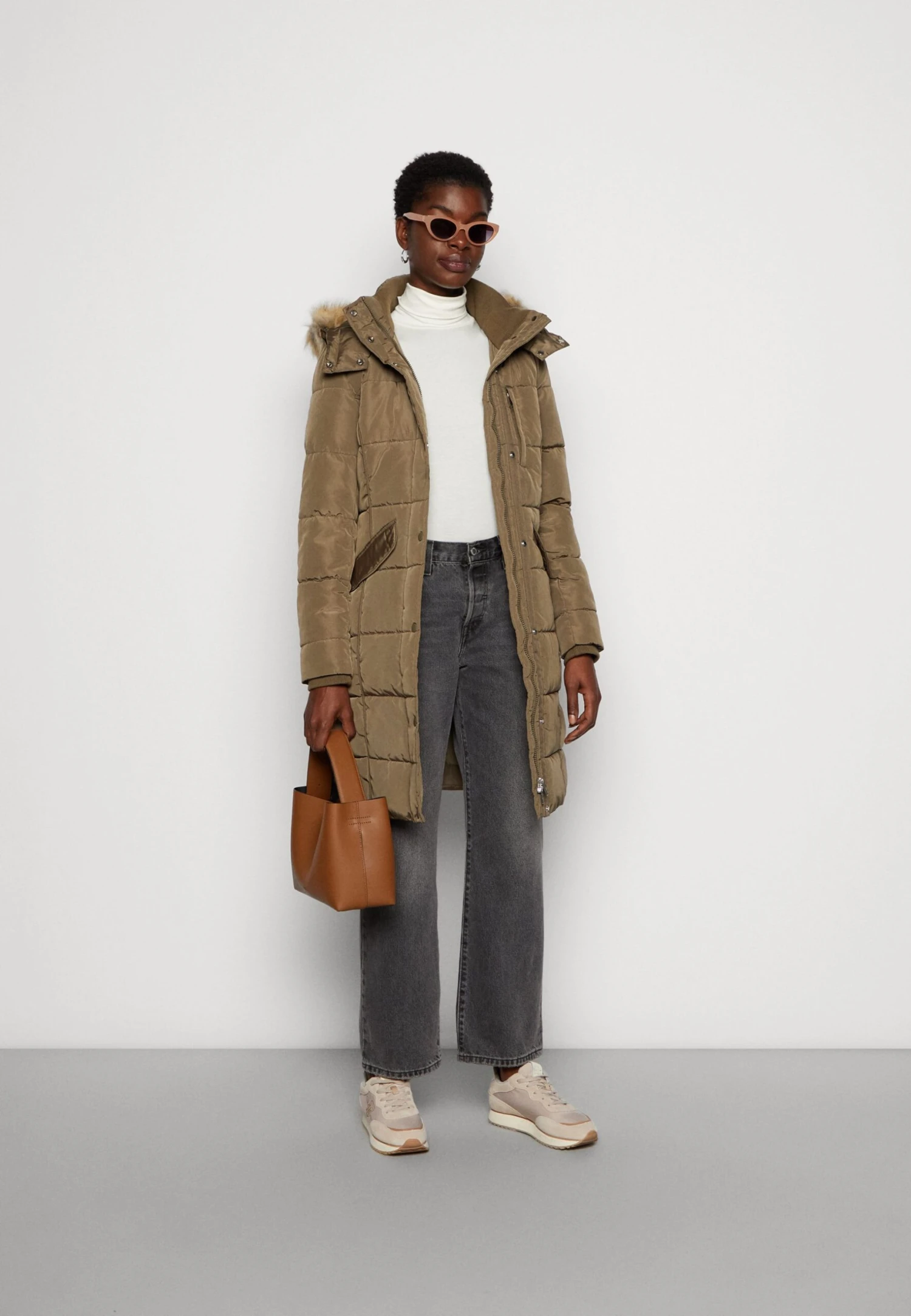 Tom Tailor Signature Puffer Coat - Winterjas - Tarmac Khaki 2 Tom Tailor Signature Puffer Coat - Winterjas - Tarmac Khaki - Afbeelding 2