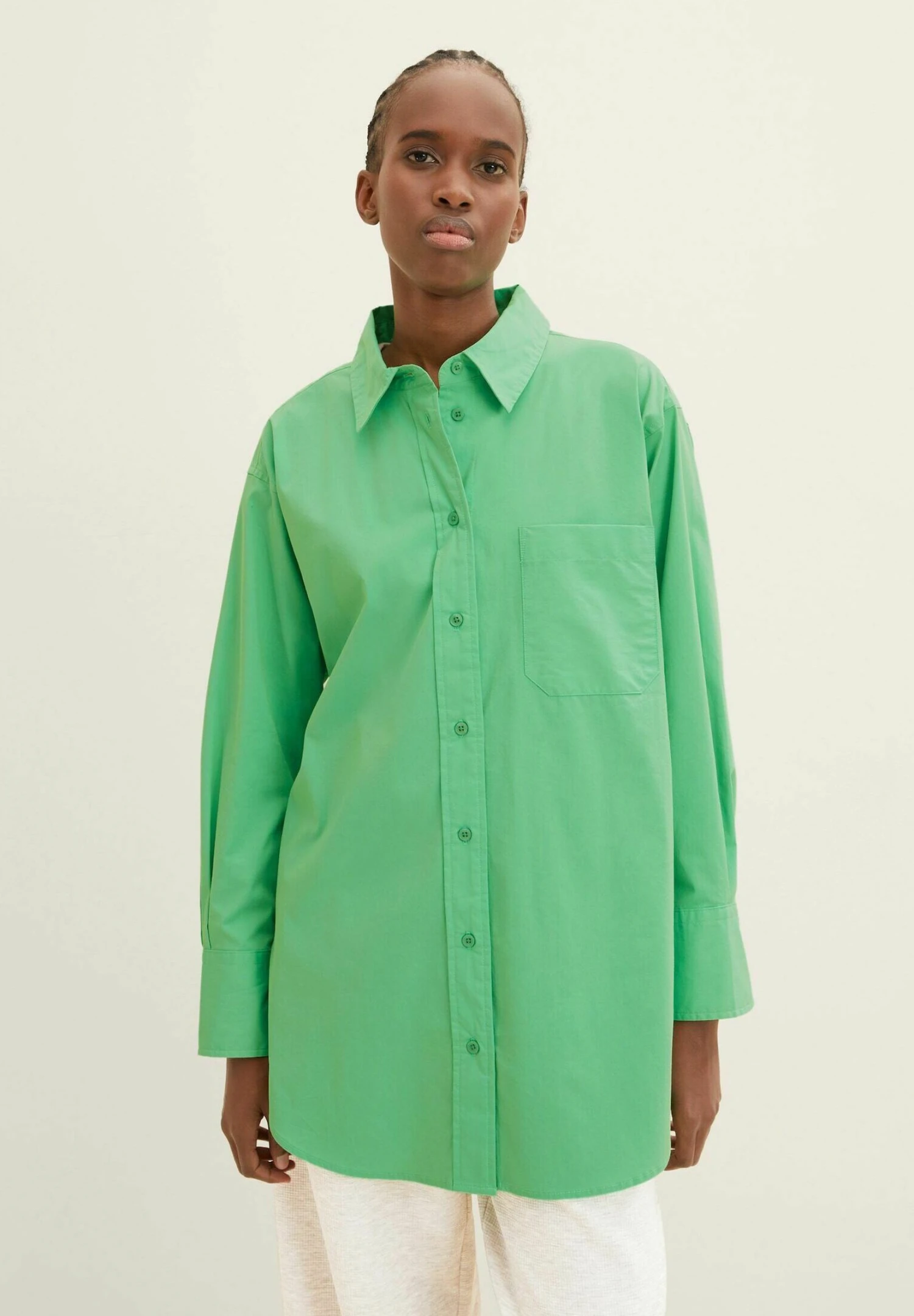 TOM TAILOR Denim Overhemdblouse - Strong Green 1 TOM TAILOR Denim Overhemdblouse - Strong Green