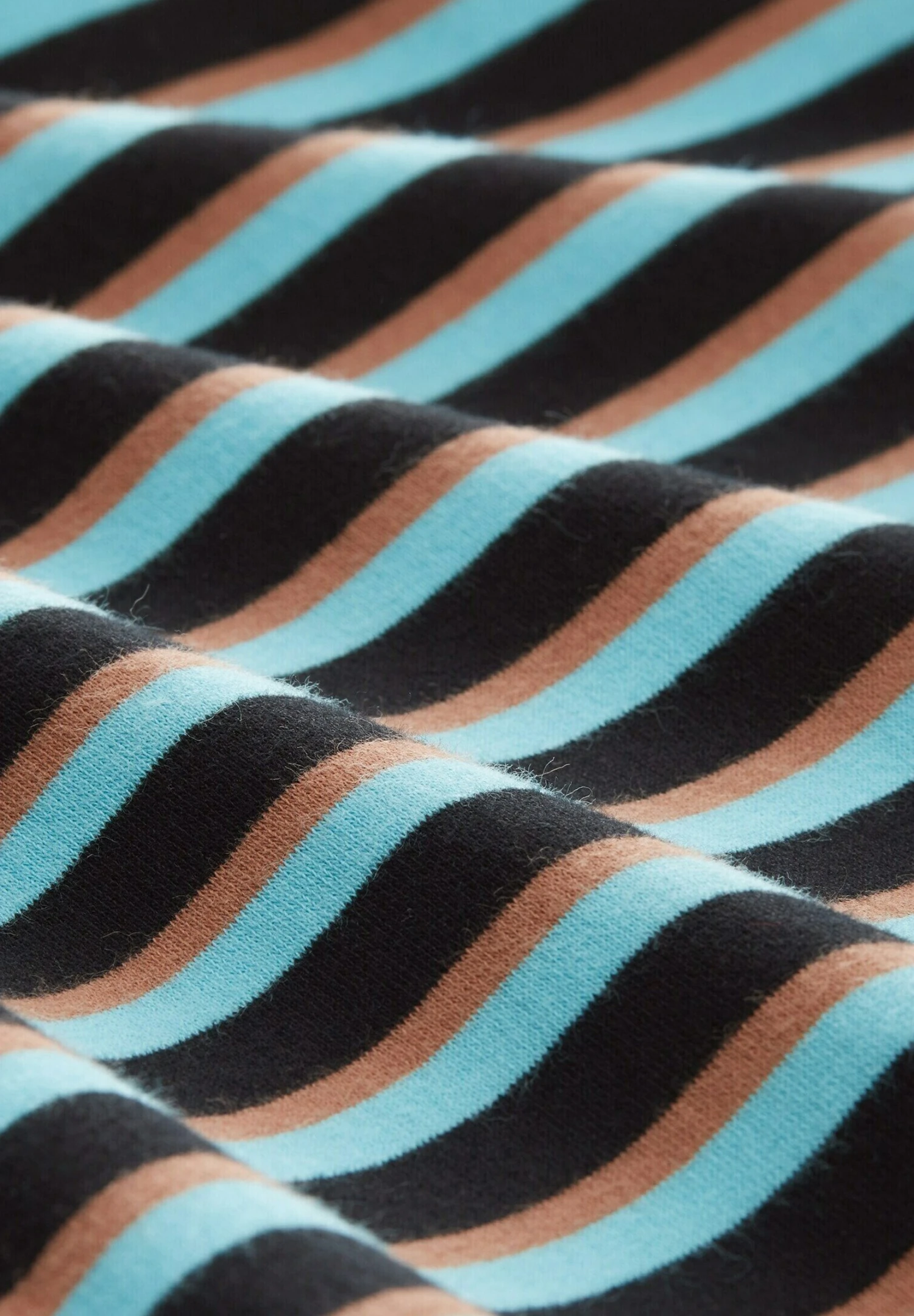 TOM TAILOR Denim Gestreiftes - Sweater - Black Brown Blue Stripe 6 TOM TAILOR Denim Gestreiftes - Sweater - Black Brown Blue Stripe - Afbeelding 6