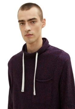 Tom Tailor Trui - Navy Red Structure -Tom Tailor 8a45d36cd3da498fb6c68e7efe6f6bf1