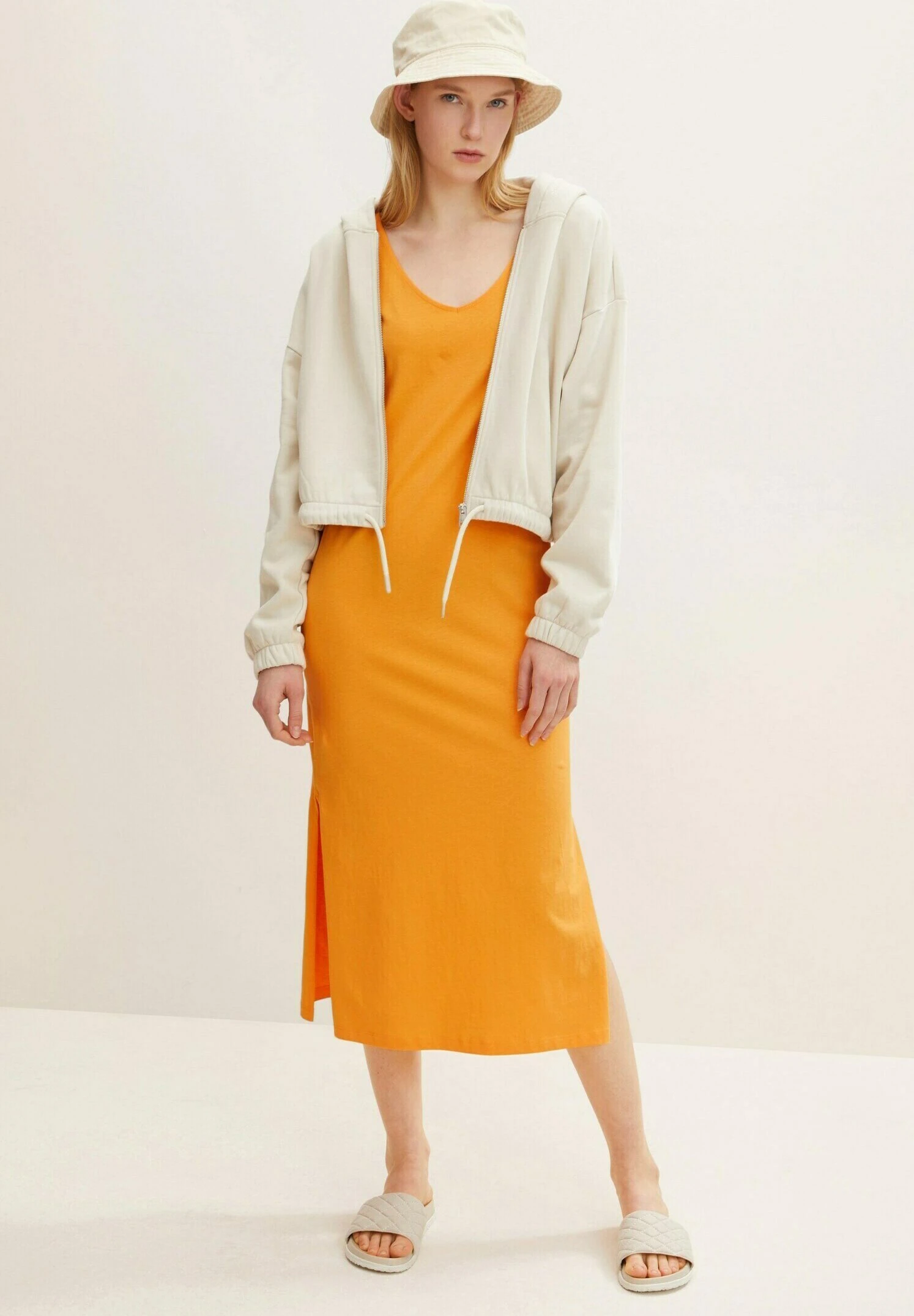 TOM TAILOR Denim Jerseyjurk - Orange 2 TOM TAILOR Denim Jerseyjurk - Orange - Afbeelding 2