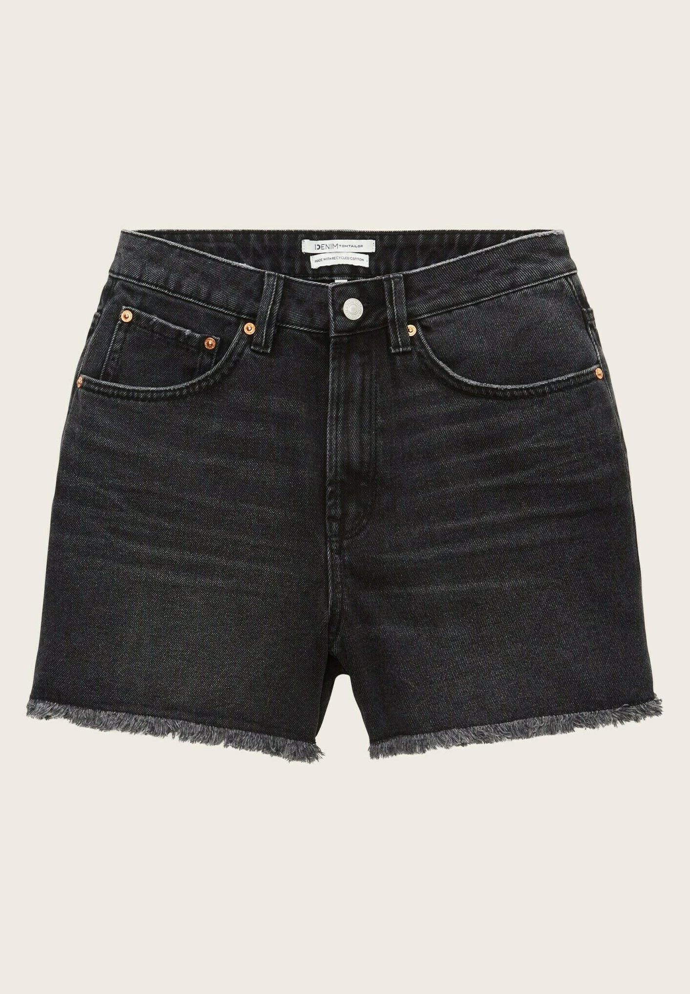 TOM TAILOR Denim Mom - Jeansshort - Used Dark Stone Black Denim 12 TOM TAILOR Denim Mom - Jeansshort - Used Dark Stone Black Denim - Afbeelding 12