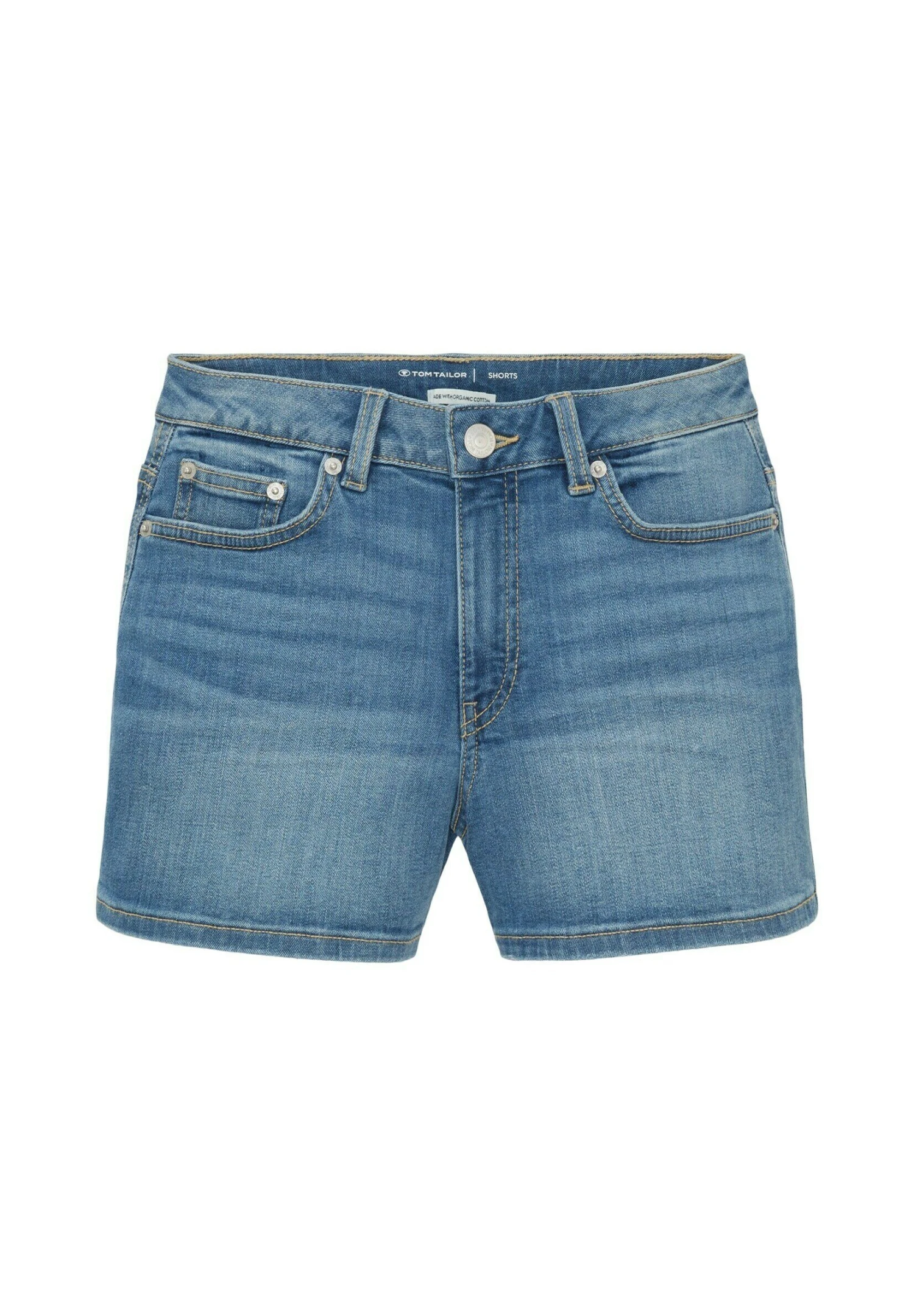 Tom Tailor Jeansshort - Used Mid Stone Blue Denim 1 Tom Tailor Jeansshort - Used Mid Stone Blue Denim