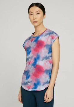 Tom Tailor T-Shirt Print - Offwhite-Neonpink