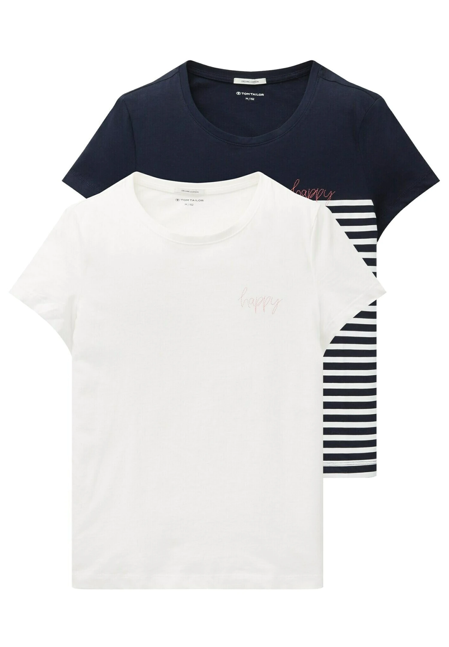 Tom Tailor 2 Pack - T-Shirt Print - Whisper White 1 Tom Tailor 2 Pack - T-Shirt Print - Whisper White