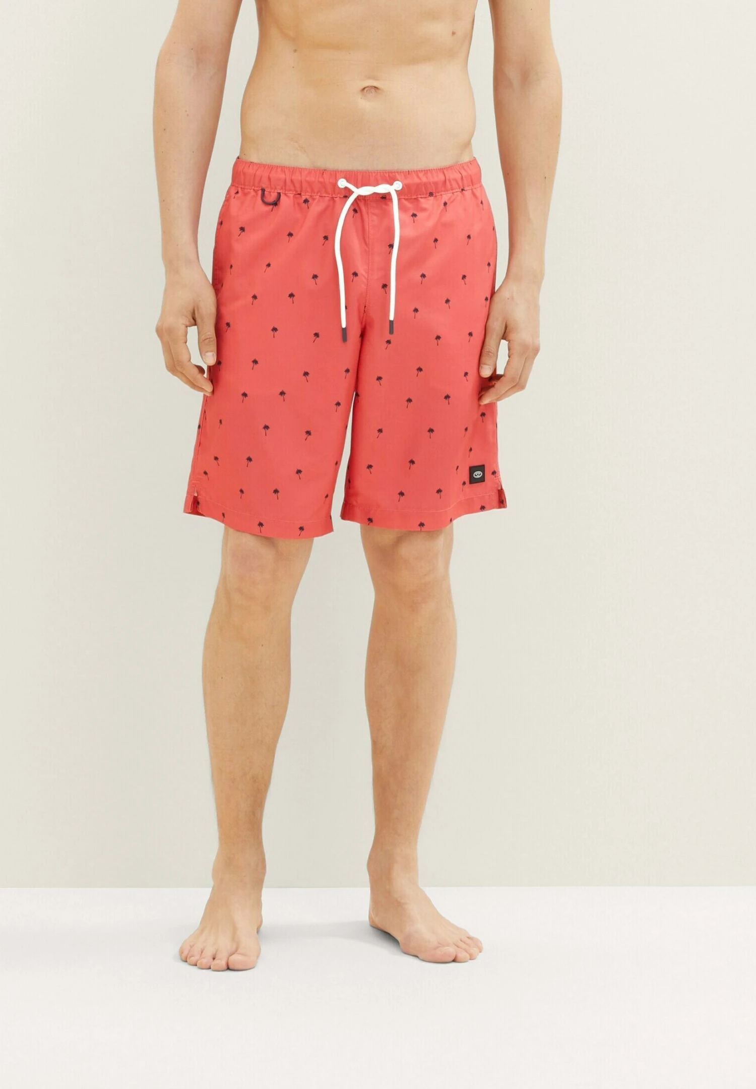 Tom Tailor Gemusterte - Zwemshorts - Soft Berry Red Palm Design 1 Tom Tailor Gemusterte - Zwemshorts - Soft Berry Red Palm Design