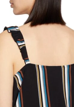 TOM TAILOR Denim Camisol With Ruffles - Blouse - Black Creme -Tom Tailor 8d4c88c64265449ebbf656d21903a941