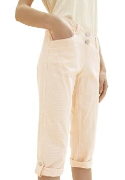 Tom Tailor 3/4Mit Teilungsnaht - Shorts - Fawn Beige Offwhite Stripe -Tom Tailor 8d6a0ddf78cf499aa425edf960ff4290