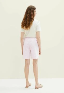 Tom Tailor Bermuda - Shorts - Offwhite Pink Stripe 11 Tom Tailor Bermuda - Shorts - Offwhite Pink Stripe -Tom Tailor 8f180fd87afe444a8d28e506f3ae7d3a