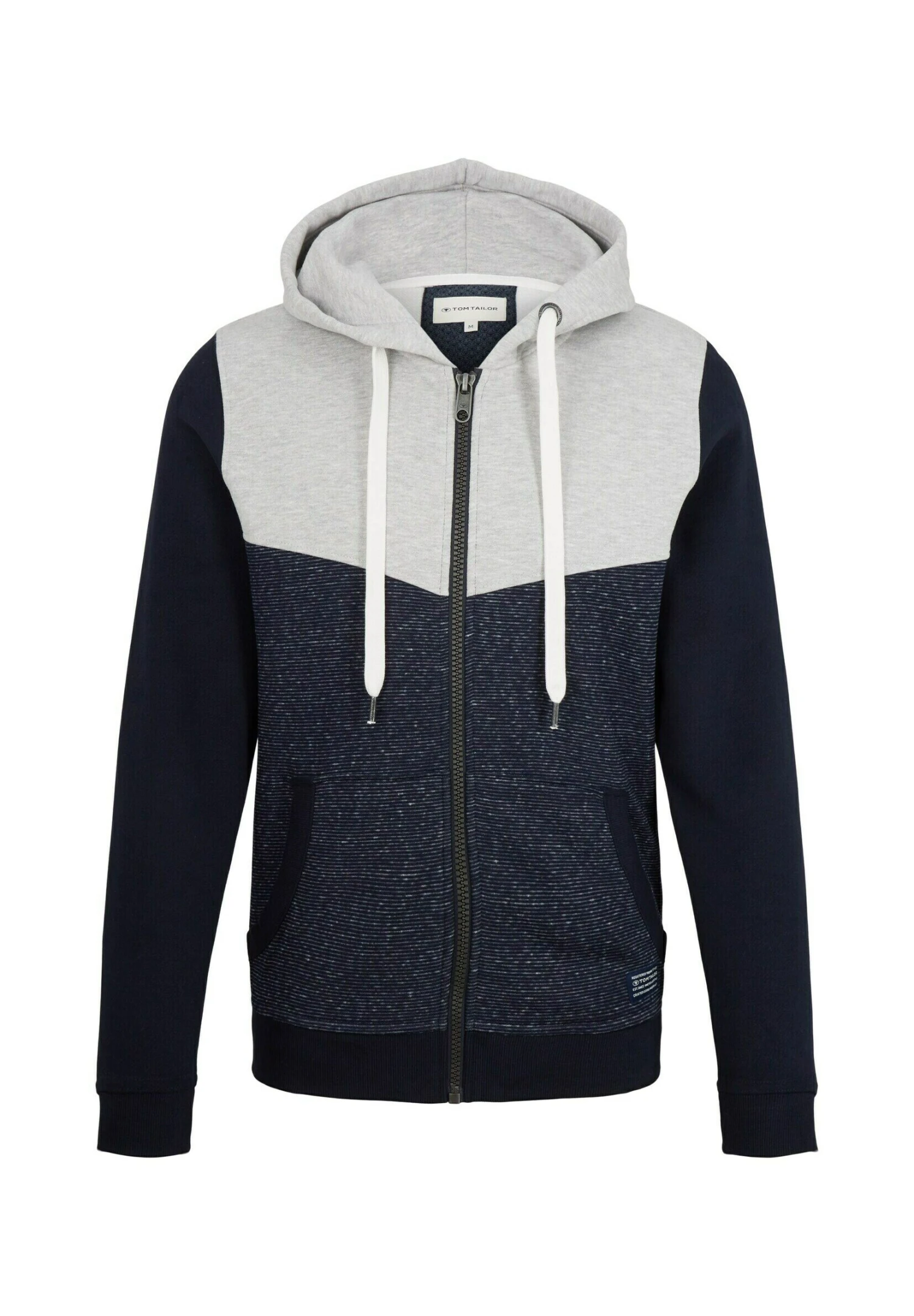 Tom Tailor Hoodie - Navy Offwhite Inject Stripe 5 Tom Tailor Hoodie - Navy Offwhite Inject Stripe - Afbeelding 5