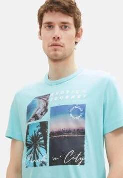 Tom Tailor Kurzarm - T-Shirt Print - Hellblau -Tom Tailor 904ef1bbee7e4a1aa9a0e35e7f540b7b