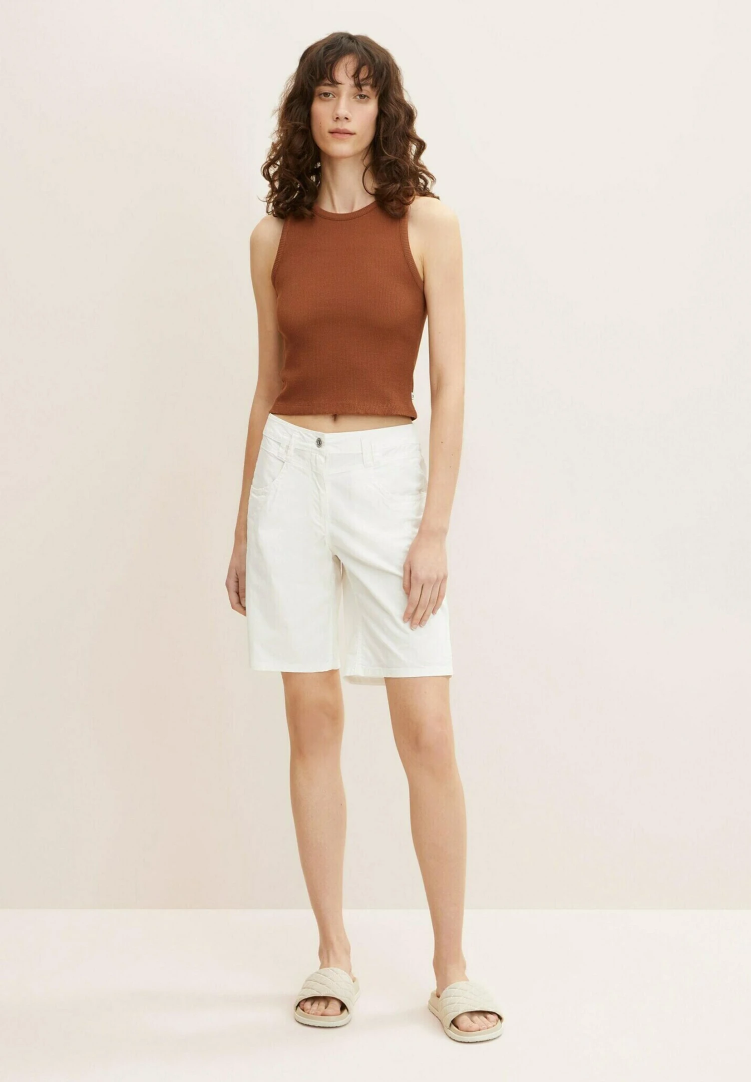 Tom Tailor Shorts - Whisper White 2 Tom Tailor Shorts - Whisper White - Afbeelding 2