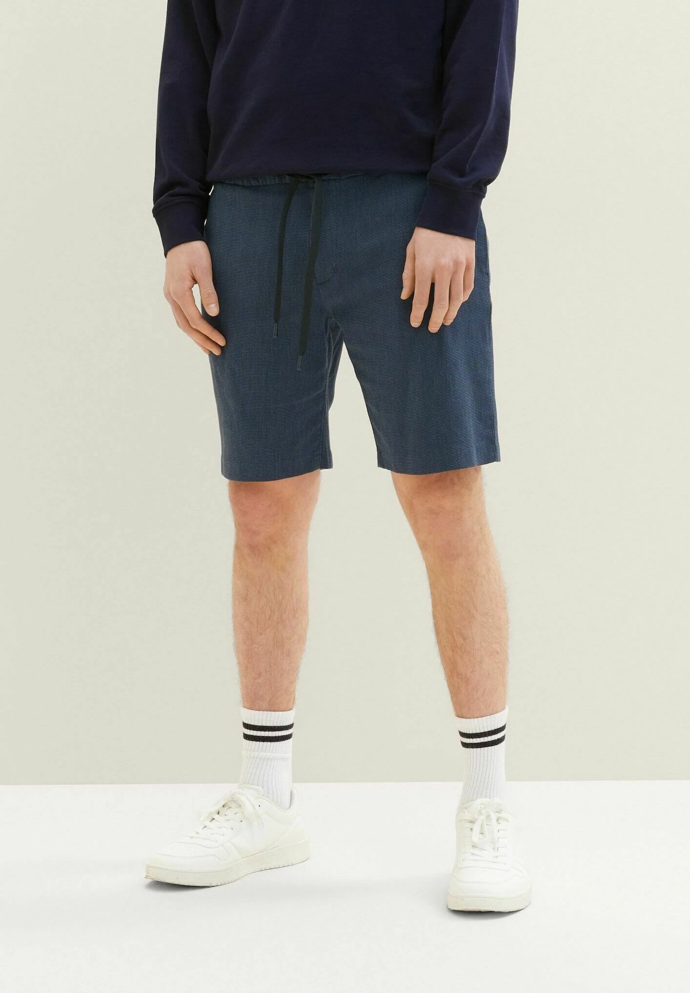 TOM TAILOR Denim Shorts - Navy Blue Structure 6 TOM TAILOR Denim Shorts - Navy Blue Structure - Afbeelding 6