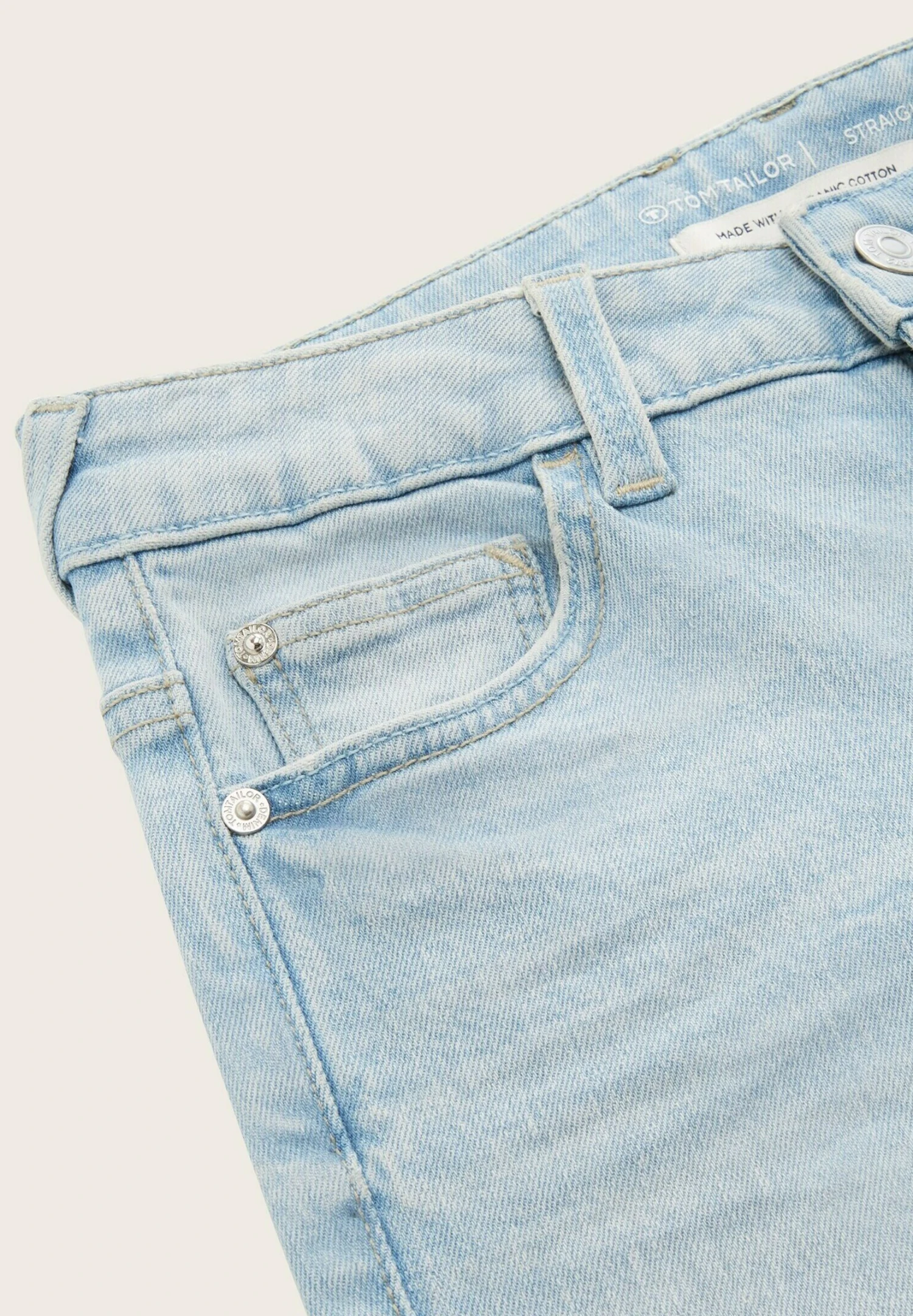 Tom Tailor Straight Leg Jeans - Heavy Bleached Blue Denim 3 Tom Tailor Straight Leg Jeans - Heavy Bleached Blue Denim - Afbeelding 3