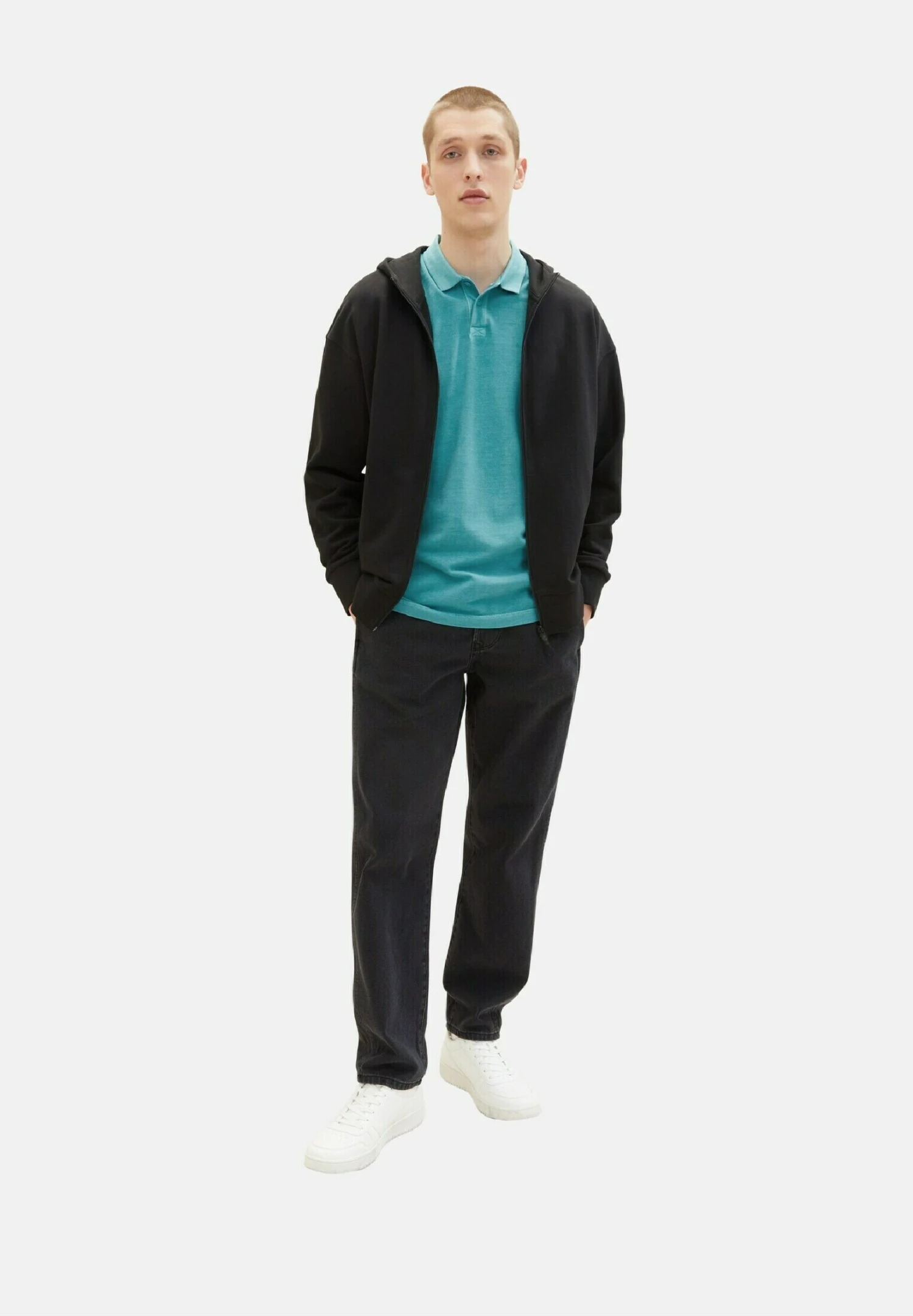 TOM TAILOR Denim Poloshirt - Deep Turquoise 2 TOM TAILOR Denim Poloshirt - Deep Turquoise - Afbeelding 2