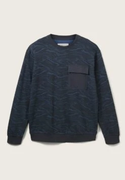 TOM TAILOR Denim Mit Print  - Sweater - Dark Grey Blue Marble Print -Tom Tailor 91ac377fe8394617b3da91e431b3fe08