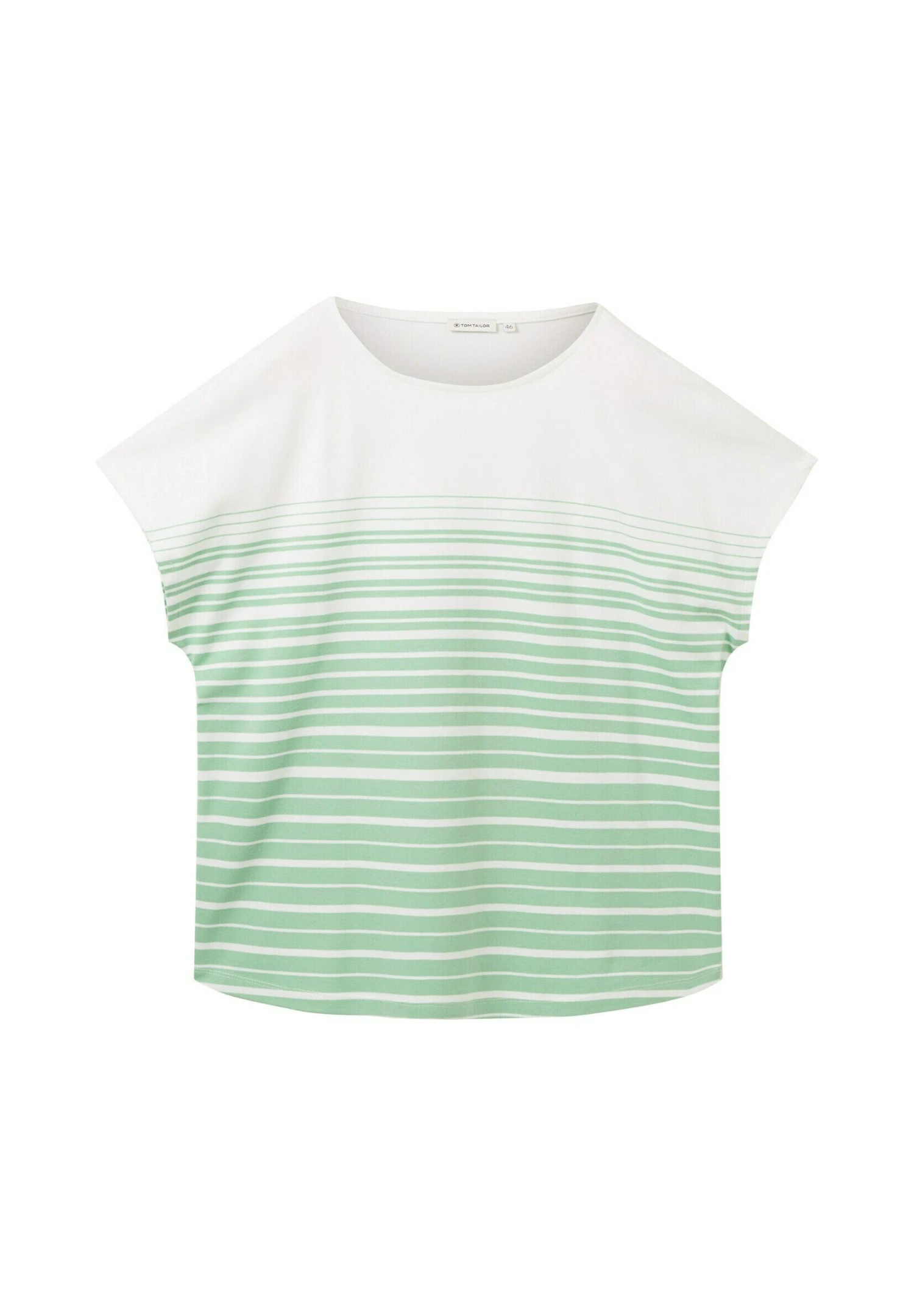 Tom Tailor Plus - Gestreiftes - T-Shirt Print - Green Gradient Stripe 5 Tom Tailor Plus - Gestreiftes - T-Shirt Print - Green Gradient Stripe - Afbeelding 5