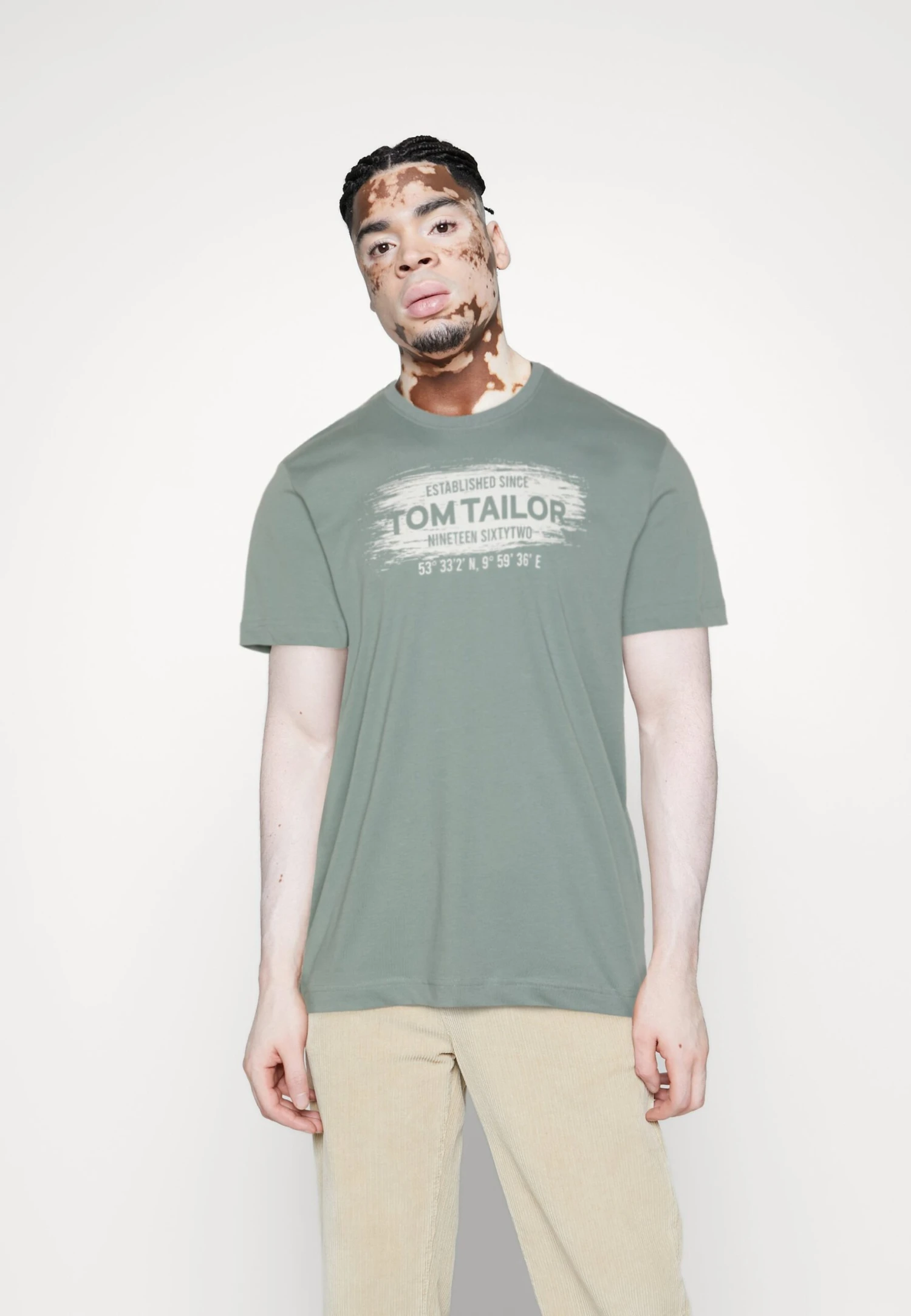 Tom Tailor Printed Logo - T-Shirt Print - Light Ice Blue 1 Tom Tailor Printed Logo - T-Shirt Print - Light Ice Blue