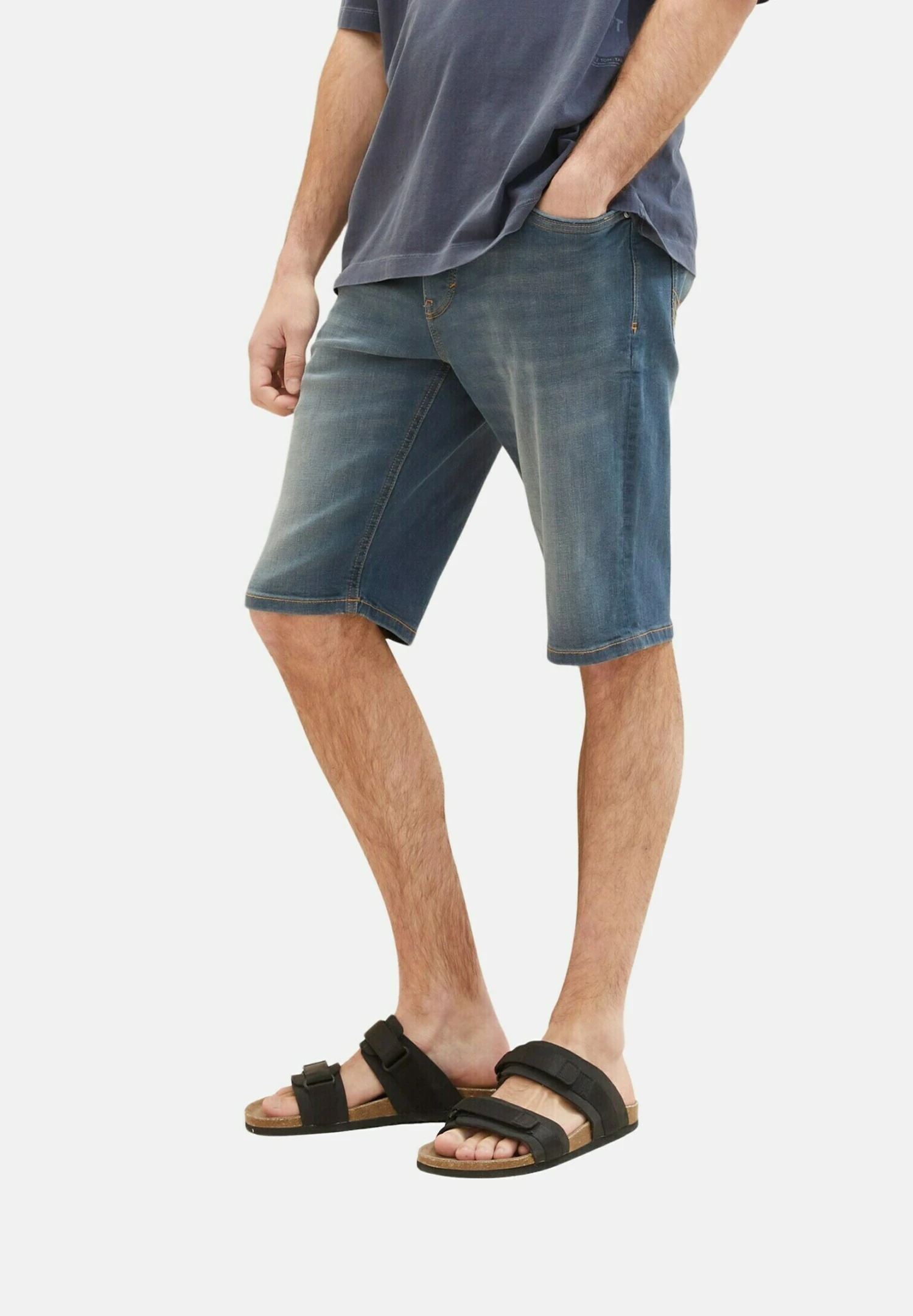 Tom Tailor Josh- Jeansshort - Dark Stone Blue Grey Denim 1 Tom Tailor Josh- Jeansshort - Dark Stone Blue Grey Denim