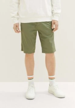 Tom Tailor Bermuda - Shorts - Oliv Rombos Minimal