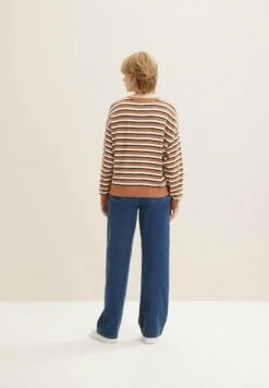 TOM TAILOR Denim Gestreiftes - Sweater - Creme Brown Stripe -Tom Tailor 939d1b14080c483087d193d5bfa67d1e