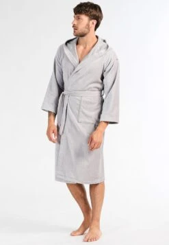 Tom Tailor Basic Velours - Badjas - Grau 11 Tom Tailor Basic Velours - Badjas - Grau -Tom Tailor 94171ad6089a4fb3b4fb73d03729d57c