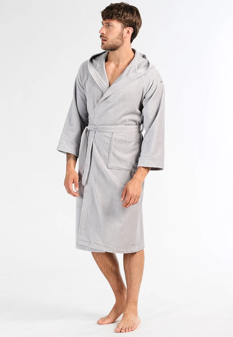 Tom Tailor Basic Velours - Badjas - Grau 5 Tom Tailor Basic Velours - Badjas - Grau - Afbeelding 5