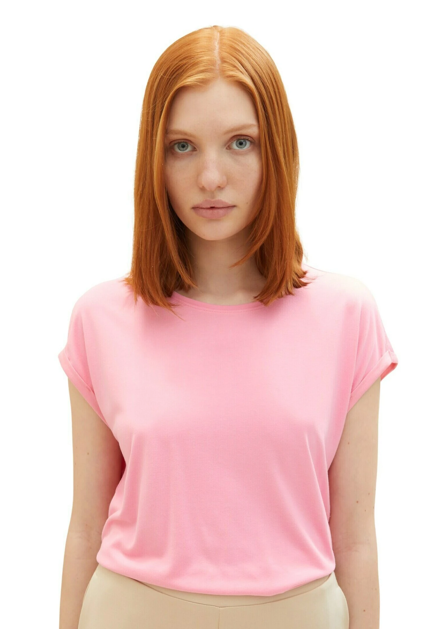 TOM TAILOR Denim Fluent- T-Shirt Basic - Fresh Pink 9 TOM TAILOR Denim Fluent- T-Shirt Basic - Fresh Pink - Afbeelding 9