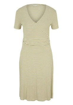 Tom Tailor Jerseyjurk - Olive Horizontal Stripe -Tom Tailor 9513ea53b6da488899a385ede3d4276e