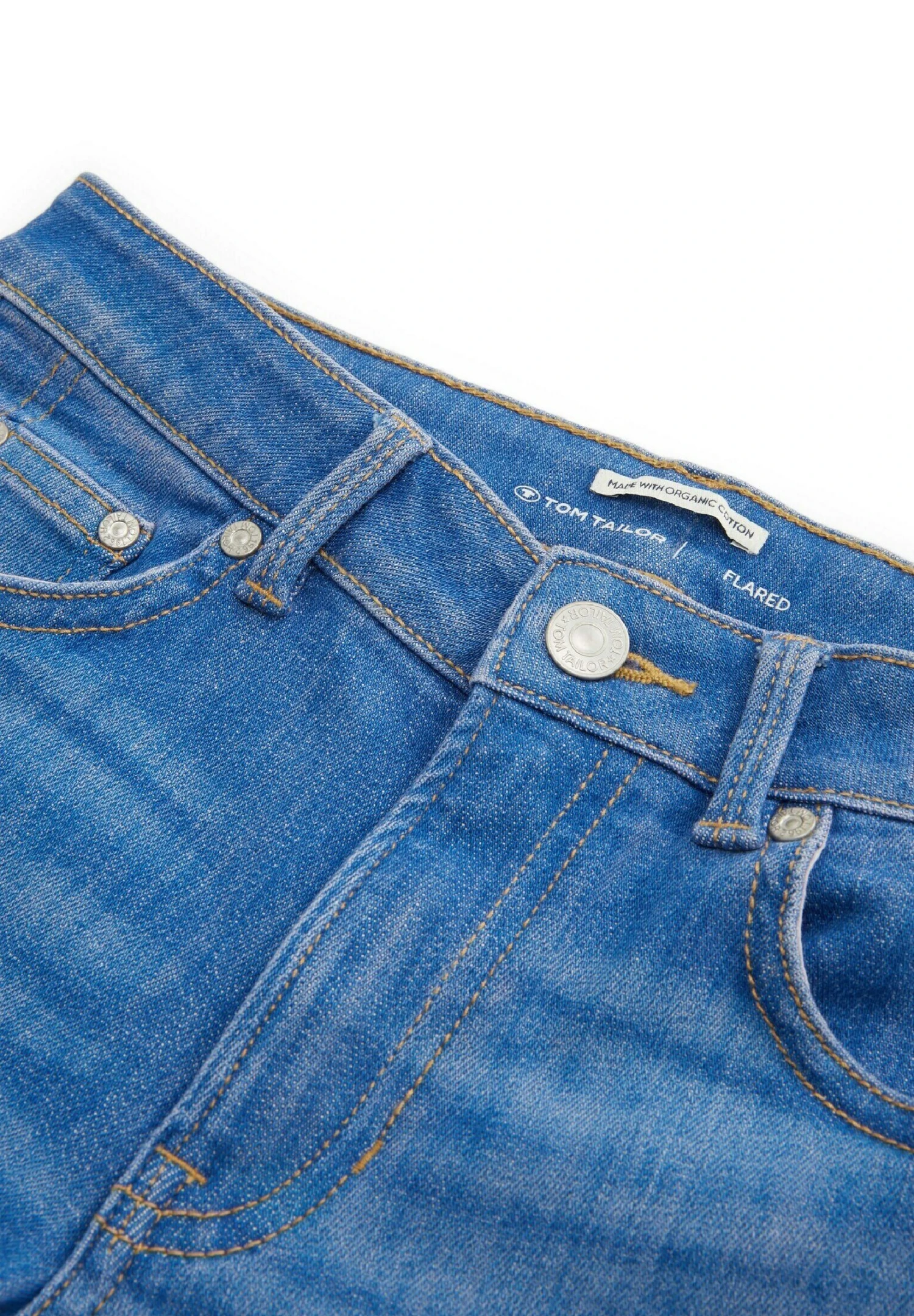 Tom Tailor Flared Jeans - Mid Stone Bright Blue Denim 3 Tom Tailor Flared Jeans - Mid Stone Bright Blue Denim - Afbeelding 3