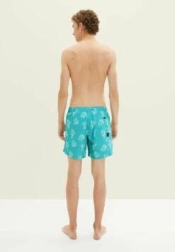 TOM TAILOR Denim Mit Allover-Print - Zwemshorts - Green White Big Coral Print -Tom Tailor 9531cab65179467ebe9bd9259b16b48b
