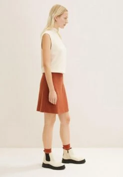 Tom Tailor Mit Struktur - A-Lijn Rok - Canyon Sunset Red Melange 18 Tom Tailor Mit Struktur - A-Lijn Rok - Canyon Sunset Red Melange -Tom Tailor 95575bafa2dd42a8a7e5ec1289852b43