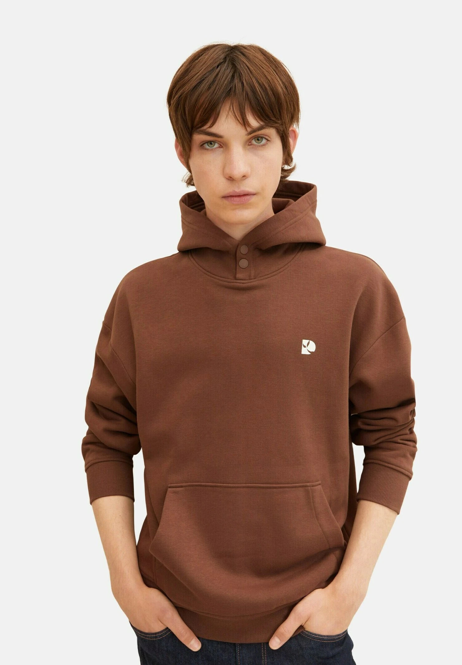 TOM TAILOR Denim Hoodie - Light Wood Brown 6 TOM TAILOR Denim Hoodie - Light Wood Brown - Afbeelding 6