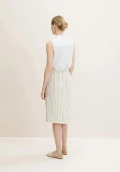 Tom Tailor Mit Leinen - A-Lijn Rok - Beige Drawn Vertical Stripe 8 Tom Tailor Mit Leinen - A-Lijn Rok - Beige Drawn Vertical Stripe -Tom Tailor 961f74bc821c4c8187084e1255e6f13a